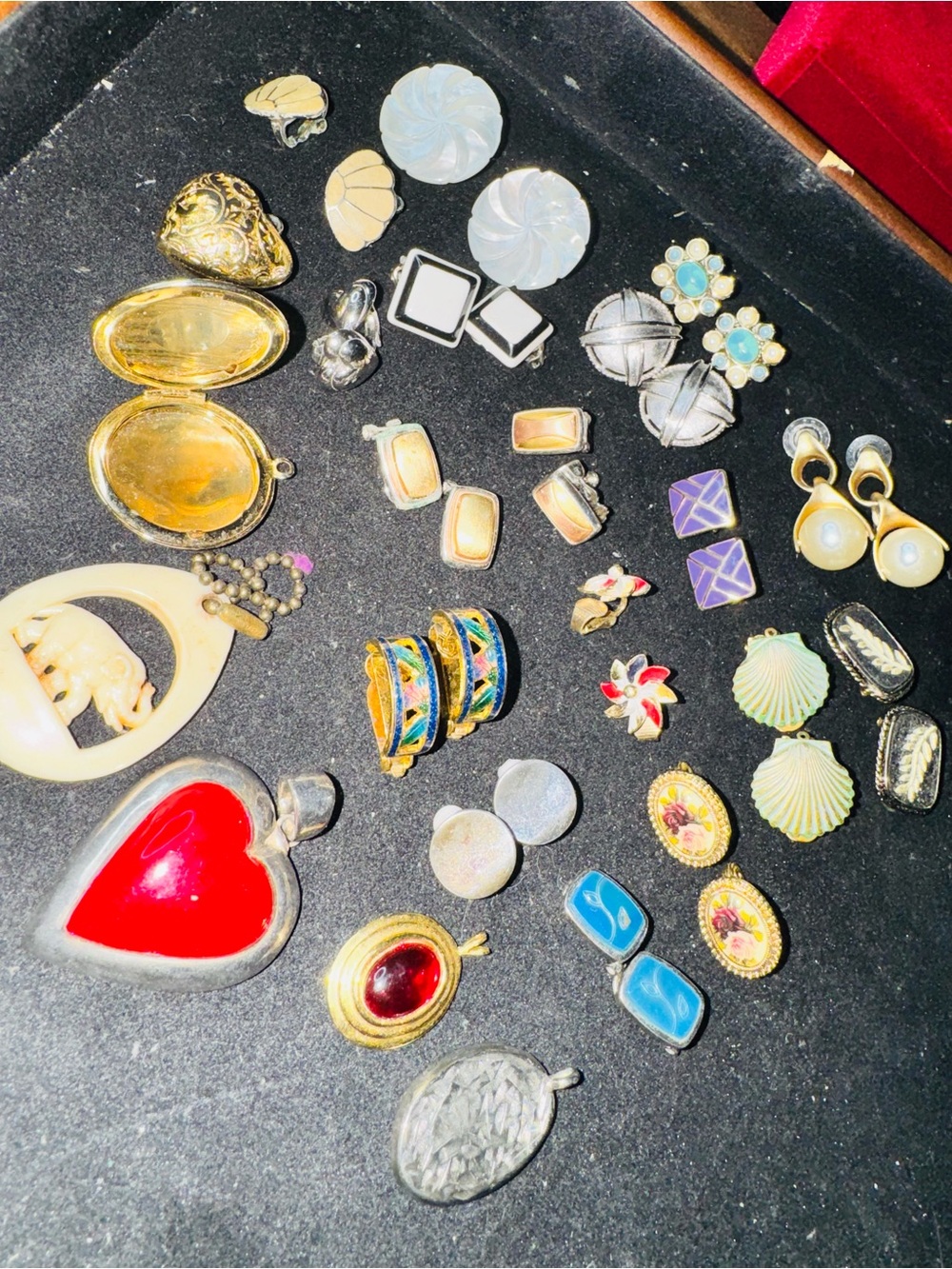 Vintage 1980s 70s collection Napier and more brand ETC Custom Clip earrings lot